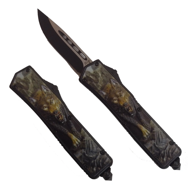 Canivete Abertura Frontal c/ Quebra Vidro (Lobo)