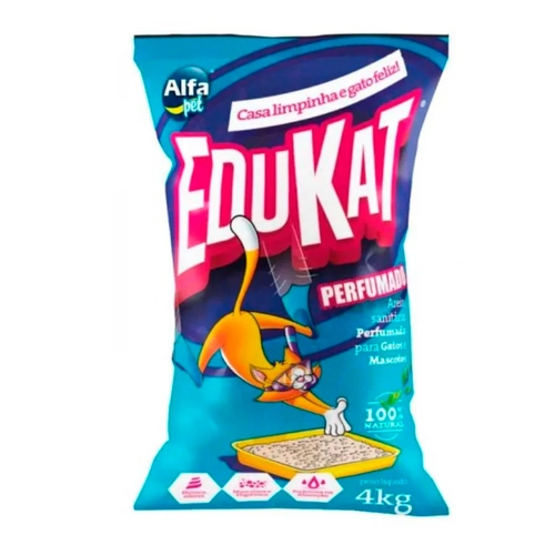 Areia Sanitária para Gatos Edukat Perfumada 4kg