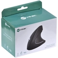 Mouse Sem Fio Recarregavel 2.4 Ghz Vertical Ergonomico Ortopedico Power Fit 1600 Dpi Preto Usb - Pm300