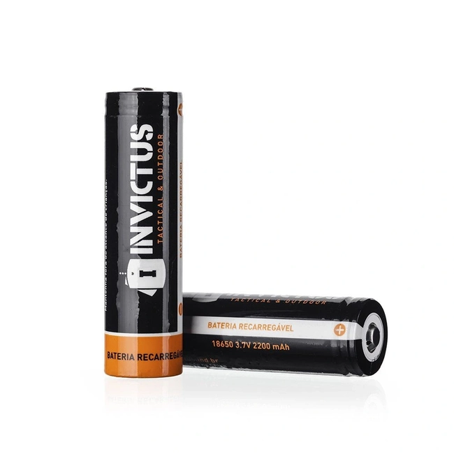 Bateria Invictus Recarregável 18650 (Kit 2 Unidades)