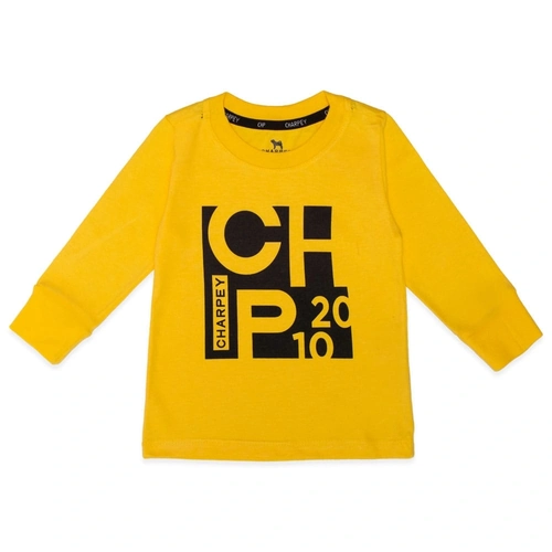 Camiseta Manga Longa Algodão Amarela Charpey - Masculina