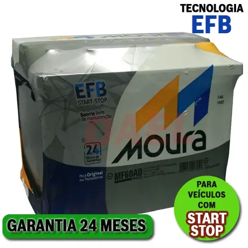 Bateria Moura EFB Start-Stop MF60AD – 60ah