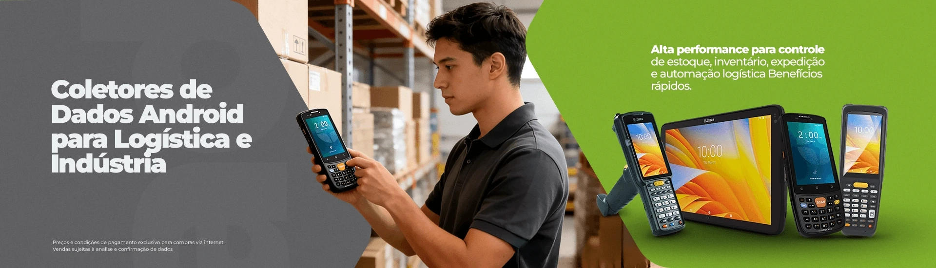 Coletores de Dados Android para Logística e Indústria. Alta performance para controle de estoque, in