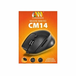 Mouse Optico Usb Sem Fio Recarregável Chinamate CM14 Preto - 14726