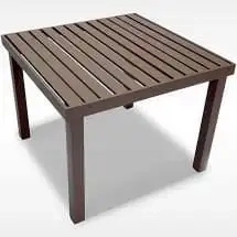 Mesa Maceio com Tampo Ripado de Aluminio