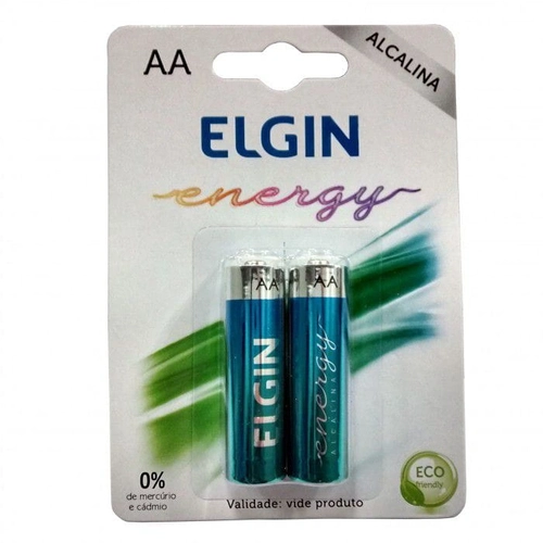 PILHA AA ALCALINA ELGIN CARTELA C/2