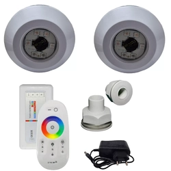 Kit 2 Leds Para Piscina Rgb 9w Modulo E Fonte 110v/220v