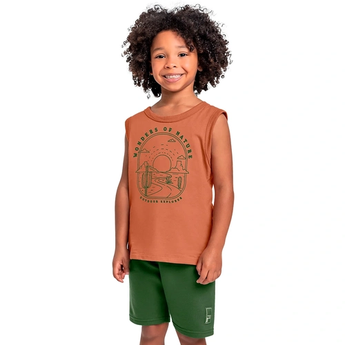 Conjunto Regata e Shorts Moletinho Beeloop Masculino