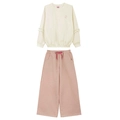 Conjunto Blusão e Calça Wide Leg Moletom Lik Kids - Feminino