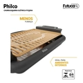 CHURRASQUEIRA ELETRICA PHILCO PCQ10A ANTIADERENTE GOLD 1200W PRETO