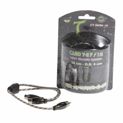 Cabo y Technoise Series 600 2f / 1m 30cm 4 Mm Conector Metal Reto