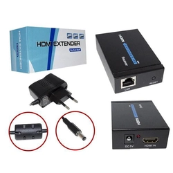 Cabo Extensor HDMI Por Cabo de Rede RJ45 CAT5/CAT6 1080P - AD0273