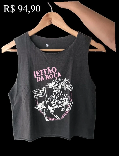 Cropped Stone Regata Jeitão da Roça