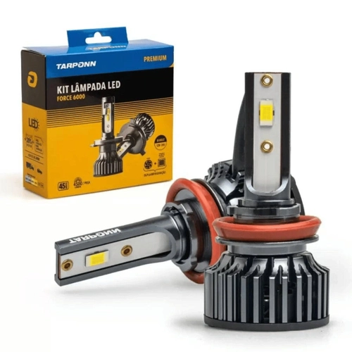Kit Lâmpada Led Tarponn Force 6000 H8h9 Premium Par