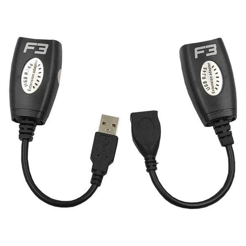 Cabo Extensor USB Via Cabo de Rede Jc-ad-2rj45 814