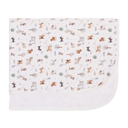 Manta com Forro Avulsa Estampado Masculino - Cachorrinho no Parque