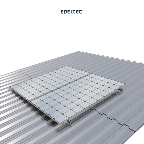 Estrutura P/ 2 Mod. Edeltec Solar Fibrometal Rosca Dupla Amianto (s/ Perfil)