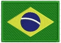 Patch Bandeira do Brasil Colorida (Bordada)