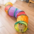 Brinquedo Túnel Reto para Gato Dobrável - Colorido