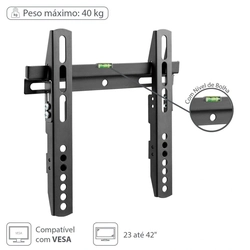Suporte para Tv Led Lcd Fixo 23 a 42 Com Nivel de Bolha Vinik STF100