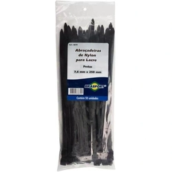 Abraçadeira Nylon 7,6x250mm Preta Brasfort - Pct / 50