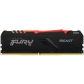 Memória DDR4 Kingston Fury Beast RGB, 8GB, 3200MHz, CL16 - KF432C16BBA/8