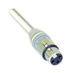 Conector Canon Femea Csr Q-7bl Niquel Azul Com Mola