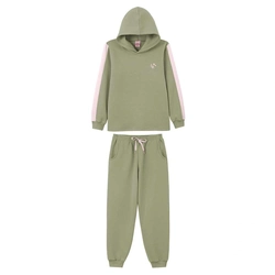 Conjunto Moletom Capuz Recortes Lik Kids - Feminino