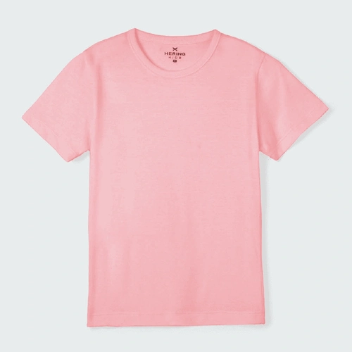 Camiseta Manga Curta Básica Rosa Hering - Unissex