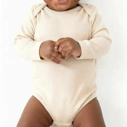 Body Manga Longa 100% Algodão Taita - Areia