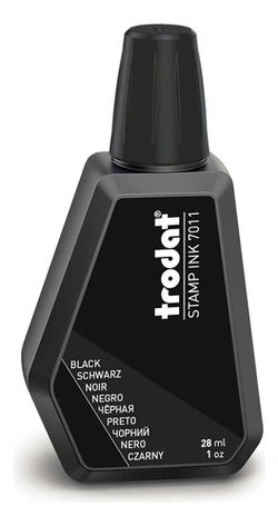 Trodat 7011 Preta 28ml Tinta Para Carimbos Autoentintados