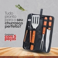 Kit Churrasco 5 Peças Aço Inox e Estojo Resistente Grillrelax