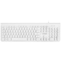 Teclado Usb Multimidia Dynamic Circle Abnt2 Teclas Redondas Branco Vinik - Dc110b