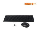 Kit Teclado + Mouse Sem Fio, KW204, Preto, Lecoo