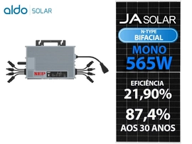 Gerador De Energia Solar Nep Micro Inversor Solo 8 Módulos Romagnole Nep Microinversor Gf 9,04kwp Ja Deep Blue 565w Bif N-type Nep 2kw 2mppt Mono