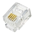 Plug Modular Rj-11 4x4 Para Cabo De Telefone (rj9/rj10)