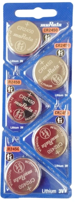 CR2450 Murata - 3V Lithium cartelac/5un.