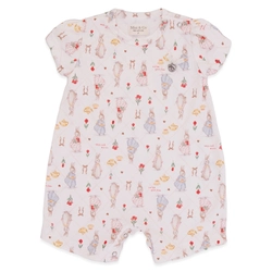 Macacão Manga Curta Estampado Suedine Menina – Rose Garden