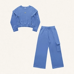 Conjunto Moletom Malha Trançada Blusa e Calça Fakini - Feminino