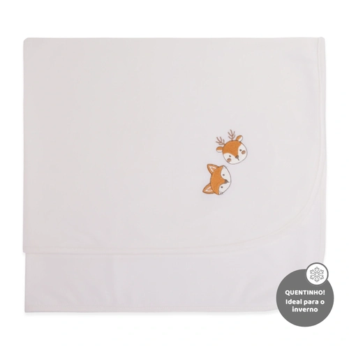 Cobertor com Forro Microsoft e Malha Unissex – Amigos da Floresta