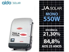 Gerador De Energia Solar Fronius Sem Estrutura Fronius Gf 17,6kwp Ja Deep Blue Mono 550w Symobr 15kw 1mppt Trif 220v