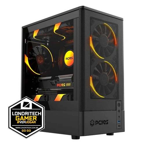 Computador Londritech Amd Ryzen 5 5600GT, B450, Memória 8GB, SSD 120GB, Vídeo Radeon,  Fonte 600w