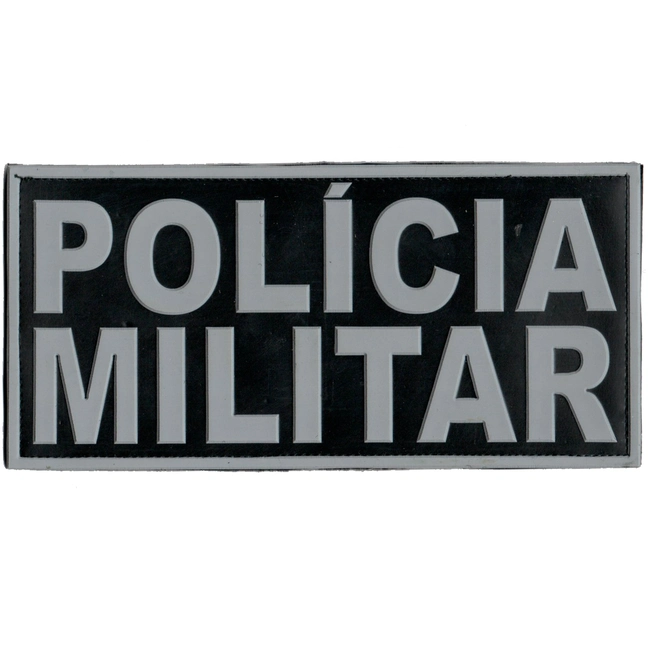 Placa Colete Polícia Militar (Emborrachado)