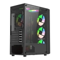Gabinete Liketec Gamer Sigma, Full Tower, 3x Fans, Rainbow Frontal, Preto - LC-AT-SIGMA-2099