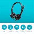Fone Headset Rapoo Com Microfone Sem Ruído Usb Pc  Notebook Preto - Ra020