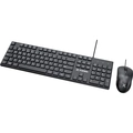 Kit Mouse e Teclado Office c13 Fortrek USB Preto - 84936