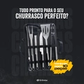 Kit Churrasco 10 Peças Aço Inox com Estojo de Transporte Grillrelax