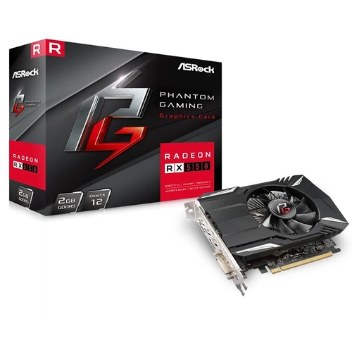 Placa de Vídeo ASRock AMD Radeon RX 550 Phantom Gaming 2G GDDR5 - 90-GA0500-00UANF
