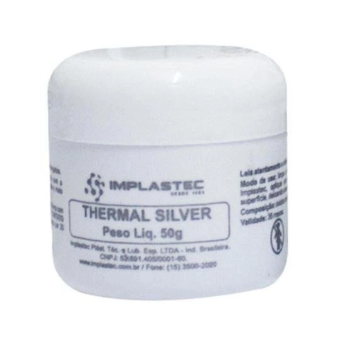 Pasta Termica 50g Thermal Silver Prata Implastec
