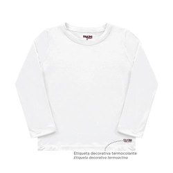 Camiseta Manga Longa Térmica Peluciada Branca Fakini - Unissex